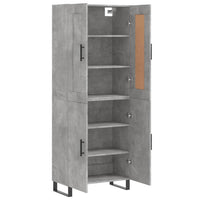 Thumbnail for Highboard Betongrau 69,5x34x180 cm Holzwerkstoff