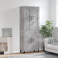 Thumbnail for Highboard Betongrau 69,5x34x180 cm Holzwerkstoff