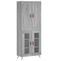 Thumbnail for Highboard Grau Sonoma 69,5x34x180 cm Holzwerkstoff