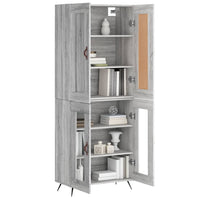 Thumbnail for Highboard Grau Sonoma 69,5x34x180 cm Holzwerkstoff