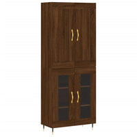 Thumbnail for Highboard Braun Eichen-Optik 69,5x34x180 cm Holzwerkstoff
