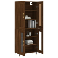 Thumbnail for Highboard Braun Eichen-Optik 69,5x34x180 cm Holzwerkstoff