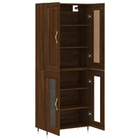 Thumbnail for Highboard Braun Eichen-Optik 69,5x34x180 cm Holzwerkstoff