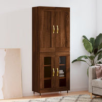Thumbnail for Highboard Braun Eichen-Optik 69,5x34x180 cm Holzwerkstoff