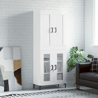 Thumbnail for Highboard Hochglanz-Weiß 69,5x34x180 cm Holzwerkstoff