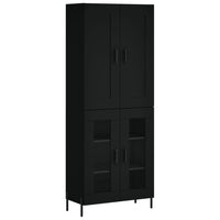 Thumbnail for Highboard Schwarz 69,5x34x180 cm Holzwerkstoff