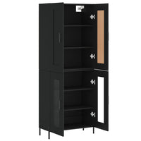 Thumbnail for Highboard Schwarz 69,5x34x180 cm Holzwerkstoff