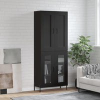 Thumbnail for Highboard Schwarz 69,5x34x180 cm Holzwerkstoff