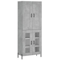 Thumbnail for Highboard Betongrau 69,5x34x180 cm Holzwerkstoff