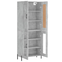 Thumbnail for Highboard Betongrau 69,5x34x180 cm Holzwerkstoff