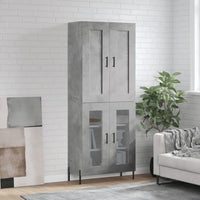 Thumbnail for Highboard Betongrau 69,5x34x180 cm Holzwerkstoff