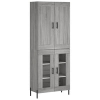 Thumbnail for Highboard Grau Sonoma 69,5x34x180 cm Holzwerkstoff