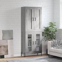 Thumbnail for Highboard Grau Sonoma 69,5x34x180 cm Holzwerkstoff