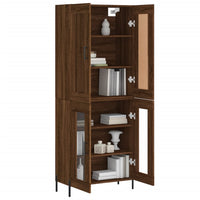 Thumbnail for Highboard Braun Eichen-Optik 69,5x34x180 cm Holzwerkstoff