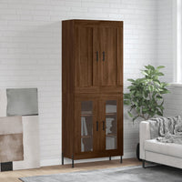 Thumbnail for Highboard Braun Eichen-Optik 69,5x34x180 cm Holzwerkstoff