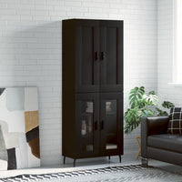 Thumbnail for Highboard Schwarz 69,5x34x180 cm Holzwerkstoff