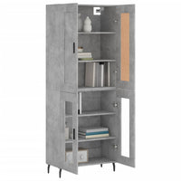 Thumbnail for Highboard Betongrau 69,5x34x180 cm Holzwerkstoff