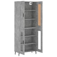 Thumbnail for Highboard Betongrau 69,5x34x180 cm Holzwerkstoff