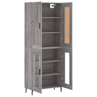 Thumbnail for Highboard Grau Sonoma 69,5x34x180 cm Holzwerkstoff