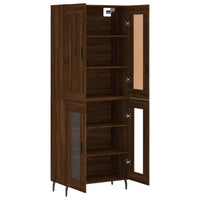 Thumbnail for Highboard Braun Eichen-Optik 69,5x34x180 cm Holzwerkstoff