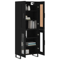 Thumbnail for Highboard Schwarz 69,5x34x180 cm Holzwerkstoff