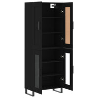 Thumbnail for Highboard Schwarz 69,5x34x180 cm Holzwerkstoff