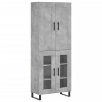 Thumbnail for Highboard Betongrau 69,5x34x180 cm Holzwerkstoff