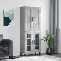Thumbnail for Highboard Betongrau 69,5x34x180 cm Holzwerkstoff