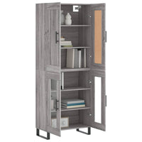 Thumbnail for Highboard Grau Sonoma 69,5x34x180 cm Holzwerkstoff