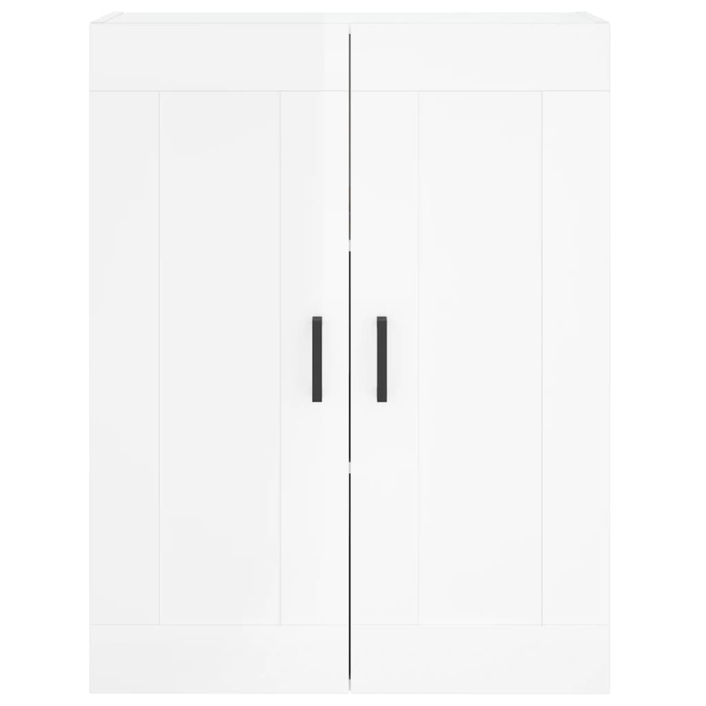 Highboard Hochglanz-Weiß 69,5x34x180 cm Holzwerkstoff