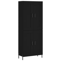 Thumbnail for Highboard Schwarz 69,5x34x180 cm Holzwerkstoff