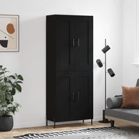 Thumbnail for Highboard Schwarz 69,5x34x180 cm Holzwerkstoff