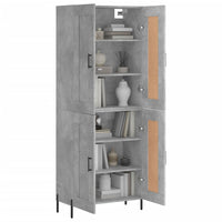 Thumbnail for Highboard Betongrau 69,5x34x180 cm Holzwerkstoff