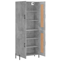 Thumbnail for Highboard Betongrau 69,5x34x180 cm Holzwerkstoff