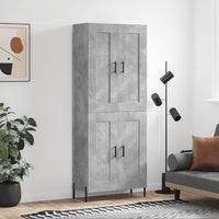 Thumbnail for Highboard Betongrau 69,5x34x180 cm Holzwerkstoff