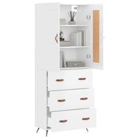Thumbnail for Highboard Hochglanz-Weiß 69,5x34x180 cm Holzwerkstoff