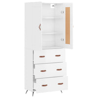 Thumbnail for Highboard Hochglanz-Weiß 69,5x34x180 cm Holzwerkstoff