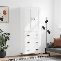 Thumbnail for Highboard Hochglanz-Weiß 69,5x34x180 cm Holzwerkstoff