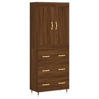 Thumbnail for Highboard Braun Eichen-Optik 69,5x34x180 cm Holzwerkstoff