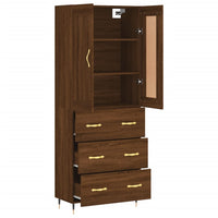 Thumbnail for Highboard Braun Eichen-Optik 69,5x34x180 cm Holzwerkstoff