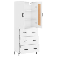 Thumbnail for Highboard Hochglanz-Weiß 69,5x34x180 cm Holzwerkstoff