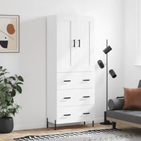 Thumbnail for Highboard Weiß 69,5x34x180 cm Holzwerkstoff