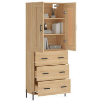 Thumbnail for Highboard Sonoma-Eiche 69,5x34x180 cm Holzwerkstoff