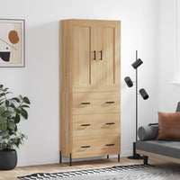Thumbnail for Highboard Sonoma-Eiche 69,5x34x180 cm Holzwerkstoff