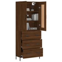 Thumbnail for Highboard Braun Eichen-Optik 69,5x34x180 cm Holzwerkstoff
