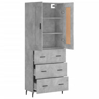 Thumbnail for Highboard Betongrau 69,5x34x180 cm Holzwerkstoff
