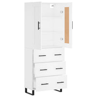 Thumbnail for Highboard Weiß 69,5x34x180 cm Holzwerkstoff