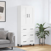 Thumbnail for Highboard Weiß 69,5x34x180 cm Holzwerkstoff