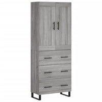 Thumbnail for Highboard Grau Sonoma 69,5x34x180 cm Holzwerkstoff