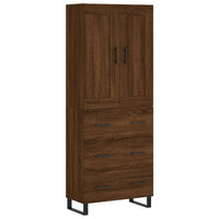 Thumbnail for Highboard Braun Eichen-Optik 69,5x34x180 cm Holzwerkstoff